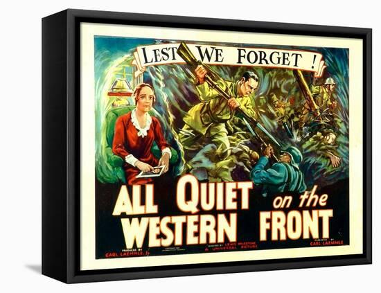 All Quiet on the Western Front, Poster Art, 1930-null-Framed Stretched Canvas