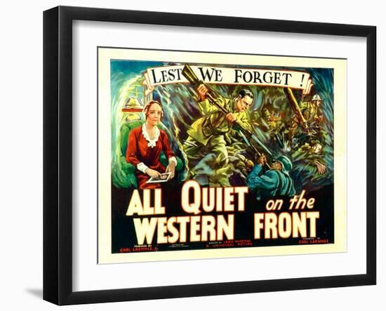 All Quiet on the Western Front, Poster Art, 1930-null-Framed Art Print