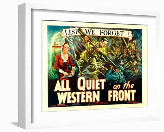 All Quiet on the Western Front, Poster Art, 1930-null-Framed Art Print