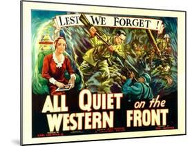 All Quiet on the Western Front, Poster Art, 1930-null-Mounted Art Print