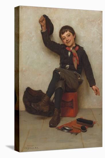 All Right, C.1897 (Oil on Canvas)-John George Brown-Stretched Canvas