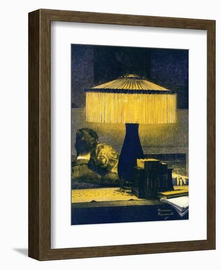 All’s Right Says the Light (or Sweethearts)-Norman Rockwell-Framed Giclee Print