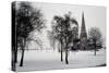 All Saints Church, Blackheath, London, 1867. Exterior with Winter Trees in the Snow-Nina Langton-Stretched Canvas