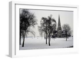 All Saints Church, Blackheath, London, 1867. Exterior with Winter Trees in the Snow-Nina Langton-Framed Photographic Print