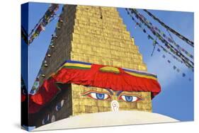 All Seeing Eyes of the Buddha, Boudhanath Stupa, UNESCO World Heritage Site, Kathmandu, Nepal, Asia-Peter Barritt-Stretched Canvas