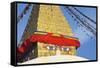 All Seeing Eyes of the Buddha, Boudhanath Stupa, UNESCO World Heritage Site, Kathmandu, Nepal, Asia-Peter Barritt-Framed Stretched Canvas