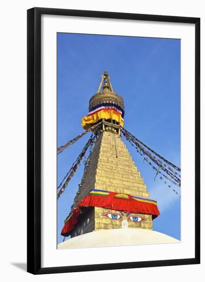 All Seeing Eyes of the Buddha, Boudhanath Stupa, UNESCO World Heritage Site, Kathmandu, Nepal, Asia-Peter Barritt-Framed Photographic Print