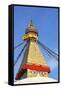 All Seeing Eyes of the Buddha, Boudhanath Stupa, UNESCO World Heritage Site, Kathmandu, Nepal, Asia-Peter Barritt-Framed Stretched Canvas