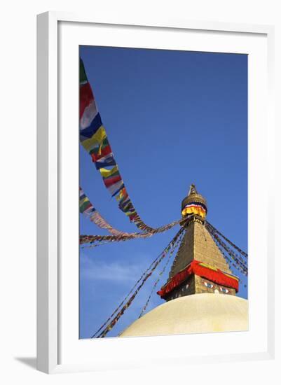 All Seeing Eyes of the Buddha, Boudhanath Stupa, UNESCO World Heritage Site, Kathmandu, Nepal, Asia-Peter Barritt-Framed Photographic Print