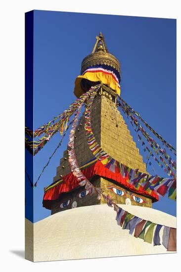 All Seeing Eyes of the Buddha, Boudhanath Stupa, UNESCO World Heritage Site, Kathmandu, Nepal, Asia-Peter Barritt-Stretched Canvas