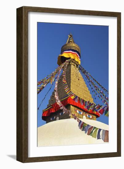 All Seeing Eyes of the Buddha, Boudhanath Stupa, UNESCO World Heritage Site, Kathmandu, Nepal, Asia-Peter Barritt-Framed Photographic Print