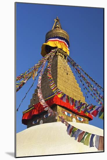 All Seeing Eyes of the Buddha, Boudhanath Stupa, UNESCO World Heritage Site, Kathmandu, Nepal, Asia-Peter Barritt-Mounted Photographic Print