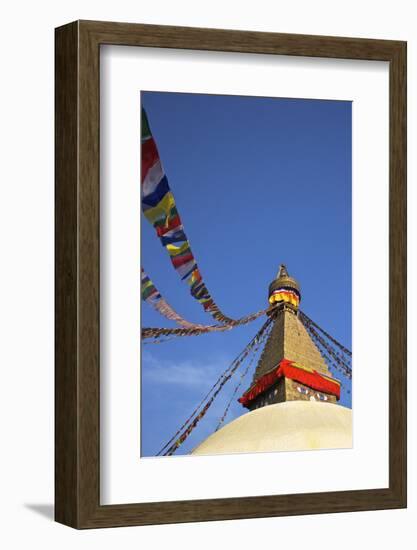 All Seeing Eyes of the Buddha, Boudhanath Stupa, UNESCO World Heritage Site, Kathmandu, Nepal, Asia-Peter Barritt-Framed Photographic Print