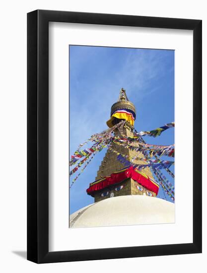 All Seeing Eyes of the Buddha, Boudhanath Stupa, UNESCO World Heritage Site, Kathmandu, Nepal, Asia-Peter Barritt-Framed Photographic Print