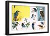 All Sorts of Kingfishers-null-Framed Giclee Print