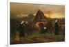 All Soul's Day in the Cemetery-Ludwig Friedrich Wilhelm Riefstahl-Framed Giclee Print