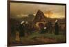 All Soul's Day in the Cemetery-Ludwig Friedrich Wilhelm Riefstahl-Framed Giclee Print