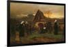 All Soul's Day in the Cemetery-Ludwig Friedrich Wilhelm Riefstahl-Framed Giclee Print