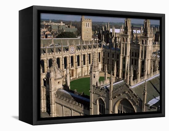 All Souls College and Quadrangle, Oxford, Oxfordshire, England, United Kingdom-Duncan Maxwell-Framed Stretched Canvas