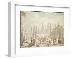 All Souls College, Oxford or Radcliffe Square, Oxford, 19th Century-Thomas Rowlandson-Framed Giclee Print