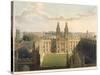 All Souls College, Ttop of Radcliffe Library, History of Oxford, Engraved by J. Bluck-Augustus Charles Pugin-Stretched Canvas