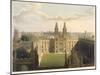 All Souls College, Ttop of Radcliffe Library, History of Oxford, Engraved by J. Bluck-Augustus Charles Pugin-Mounted Giclee Print