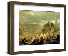 All Souls' Day in the Churchyard at Glendalough-Joseph Peacock-Framed Giclee Print