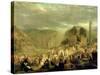 All Souls' Day in the Churchyard at Glendalough-Joseph Peacock-Stretched Canvas