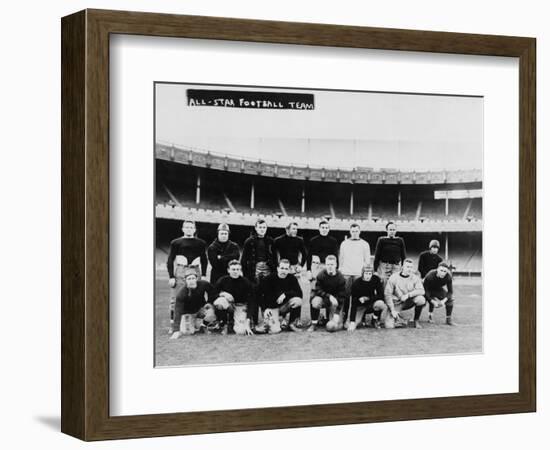 All Star Football Team Photograph-Lantern Press-Framed Art Print