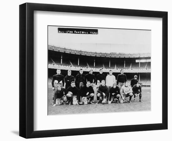 All Star Football Team Photograph-Lantern Press-Framed Art Print