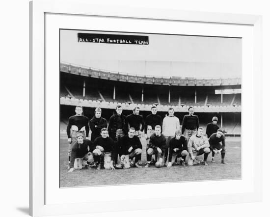 All Star Football Team Photograph-Lantern Press-Framed Art Print