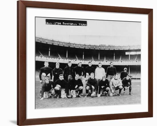 All Star Football Team Photograph-Lantern Press-Framed Art Print