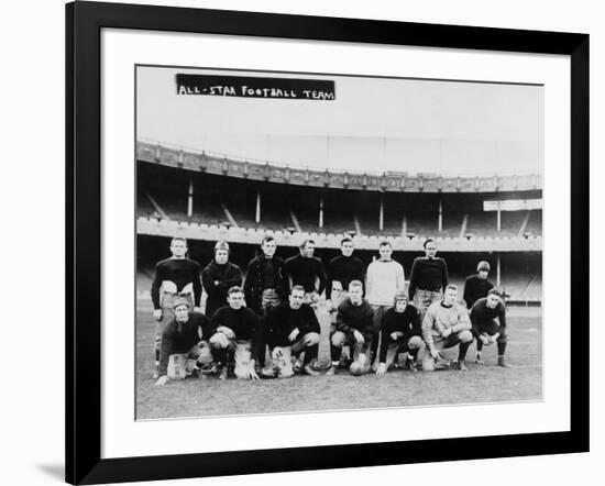 All Star Football Team Photograph-Lantern Press-Framed Art Print