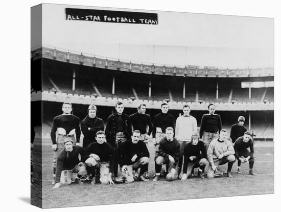 All Star Football Team Photograph-Lantern Press-Stretched Canvas