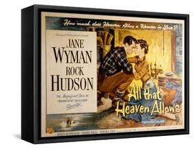All That Heaven Allows, Rock Hudson Jane Wyman, 1955-null-Framed Stretched Canvas