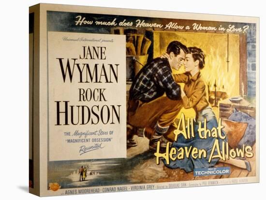 All That Heaven Allows, Rock Hudson Jane Wyman, 1955-null-Stretched Canvas
