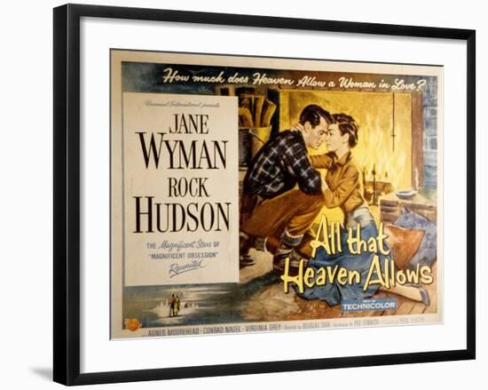 All That Heaven Allows, Rock Hudson Jane Wyman, 1955-null-Framed Art Print