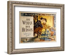 All That Heaven Allows, Rock Hudson Jane Wyman, 1955-null-Framed Art Print