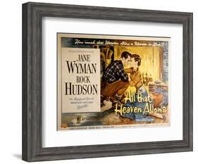 All That Heaven Allows, Rock Hudson Jane Wyman, 1955-null-Framed Art Print