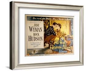 All That Heaven Allows, Rock Hudson Jane Wyman, 1955-null-Framed Art Print