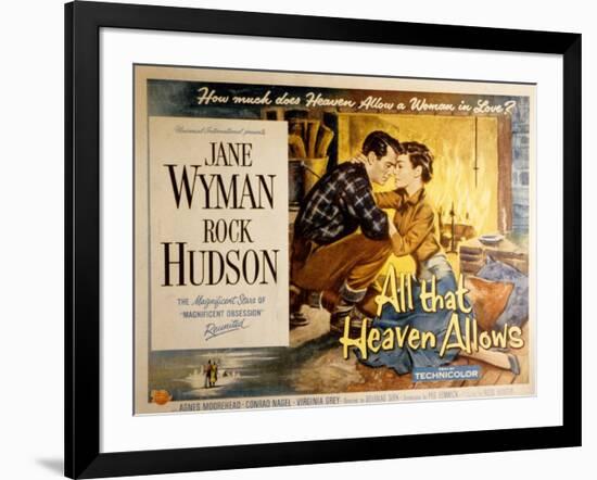 All That Heaven Allows, Rock Hudson Jane Wyman, 1955-null-Framed Art Print