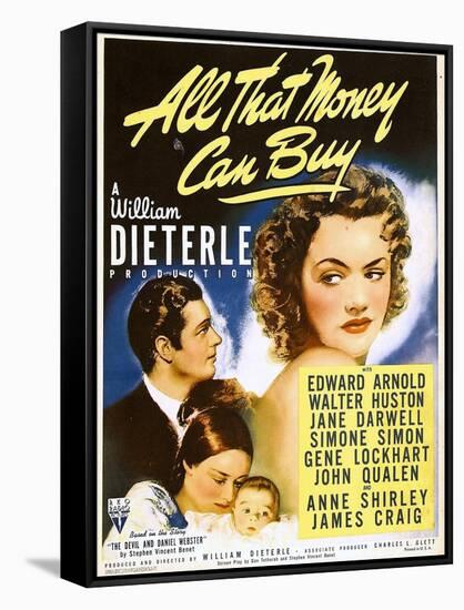 All That Money Can Buy (aka the Devil and Daniel Webster), James Craig, Anne Shirley, 1940-null-Framed Stretched Canvas