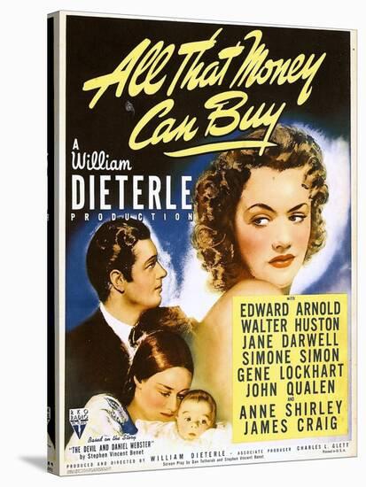 All That Money Can Buy (aka the Devil and Daniel Webster), James Craig, Anne Shirley, 1940-null-Stretched Canvas