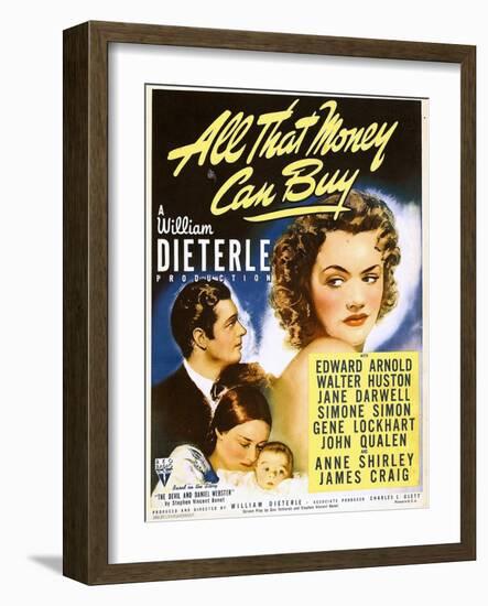 All That Money Can Buy (aka the Devil and Daniel Webster), James Craig, Anne Shirley, 1940-null-Framed Photo