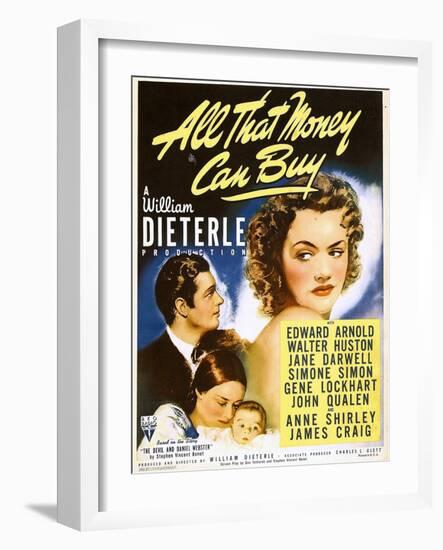 All That Money Can Buy (aka the Devil and Daniel Webster), James Craig, Anne Shirley, 1940-null-Framed Photo