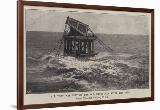 All That Was Left of the Old Chain Pier after the Gale-null-Framed Giclee Print