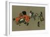 All the Animals at the Fancy Dress Ball-Cecil Aldin-Framed Art Print