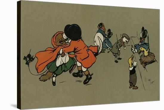 All the Animals at the Fancy Dress Ball-Cecil Aldin-Stretched Canvas