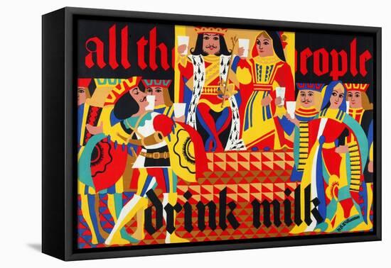 All the Good People Drink Milk-Harold Sandys Williamson-Framed Stretched Canvas