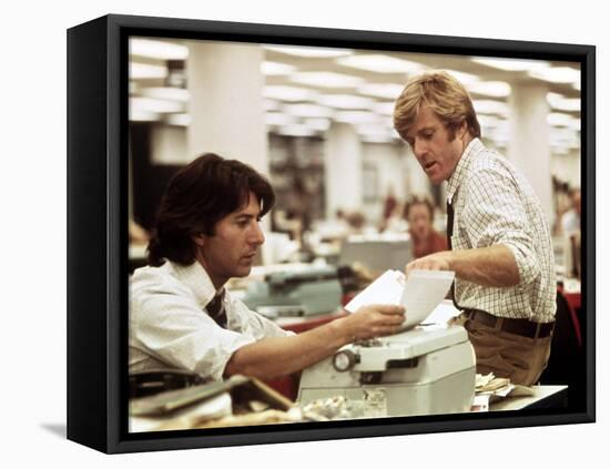 All The President's Men, Dustin Hoffman, Robert Redford, 1976-null-Framed Stretched Canvas